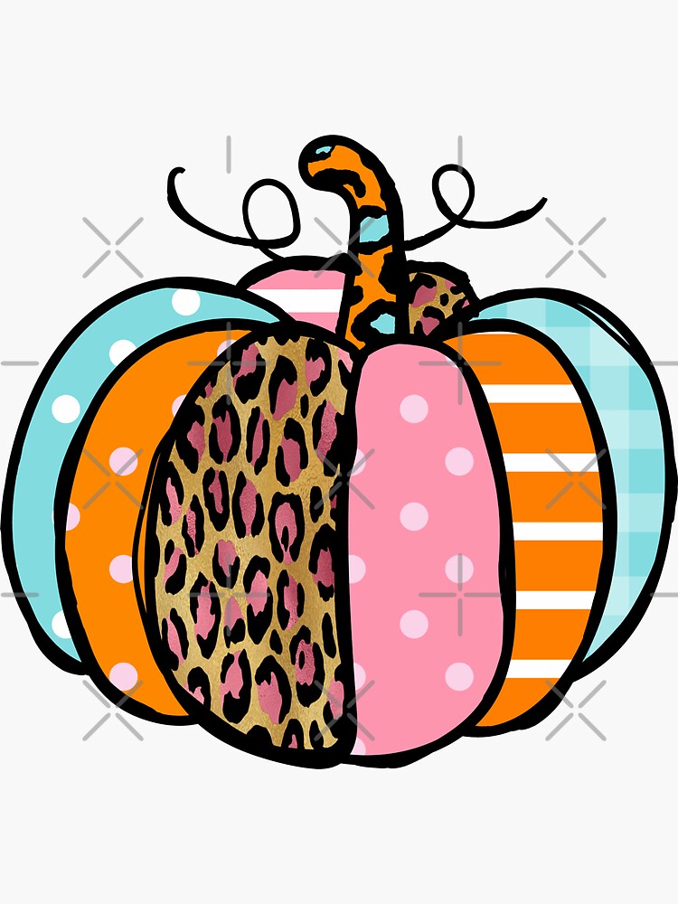 Vinyl Sticker: Patchwork Pumpkins Vinyl Sticker: Patchwork Pumpkins