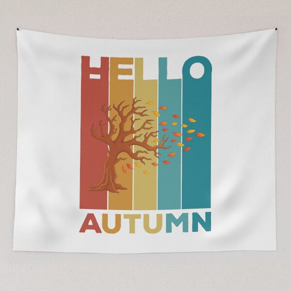Item preview, Hello Autumn - Retro Vintage Design for Fall lovers designed and sold by Kipcio.