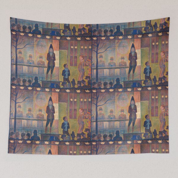 Item preview, Neo Impressionism Painting Circus Sideshow (ca. 1887–1888) by Georges Seurat designed and sold by Designedbysm.