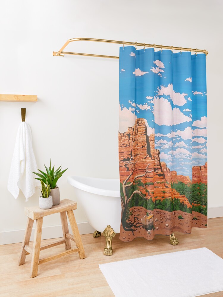 Alternate view of The Lizard King Shower Curtain