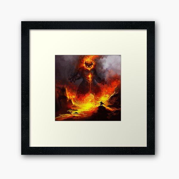 Flamewreathed Fellborne Framed Art Print