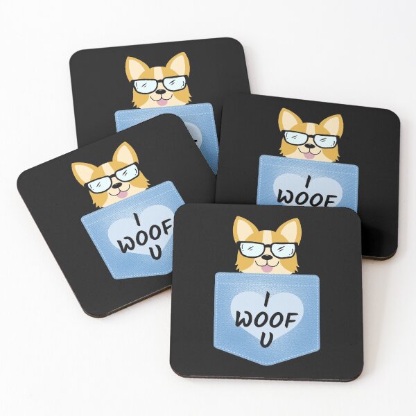 Item preview, Dog Sunglasses “I woof u” designed and sold by johndesignwaves.