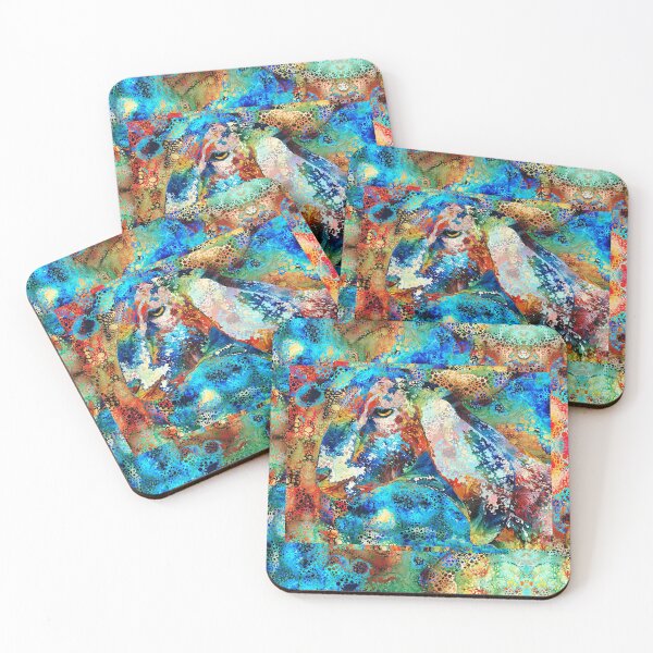 Item preview, Fun Colorful Goat Art Mosaic Barn Artwork designed and sold by Sharon Cummings Art.