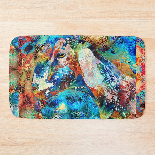 Item preview, Fun Colorful Goat Art Mosaic Barn Artwork designed and sold by Sharon Cummings Art.