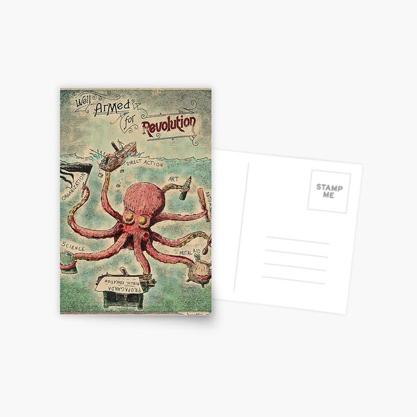 Artikel-Vorschau von Gut gerüstet für die Revolution – Octopus & Revolution, designt und verkauft von Loki Propagandart.