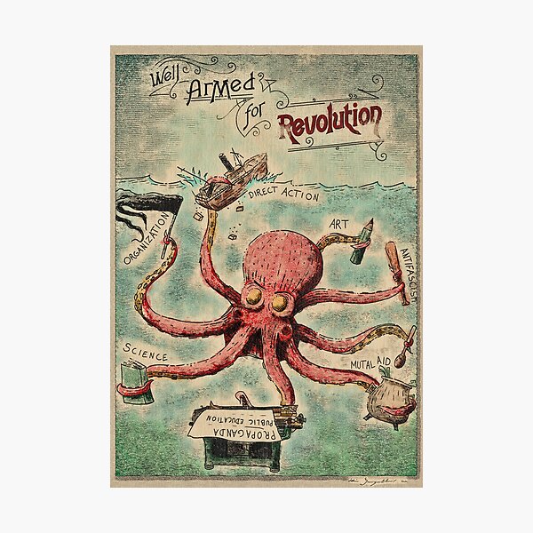 Item preview, Well Armed For Revolution - Octopus & revolution designed and sold by Loki Propagandart.