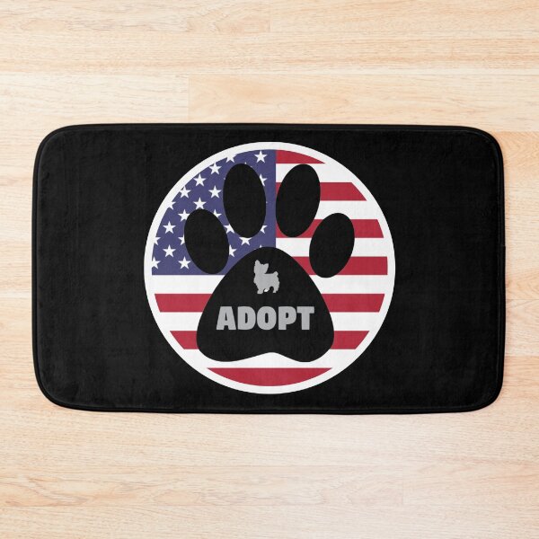 Item preview,  Dog Adoption Patriotic Flag Paw (Black Design) designed and sold by MojaveTradePost.