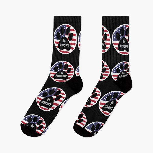Item preview,  Dog Adoption Patriotic Flag Paw (Black Design) designed and sold by MojaveTradePost.