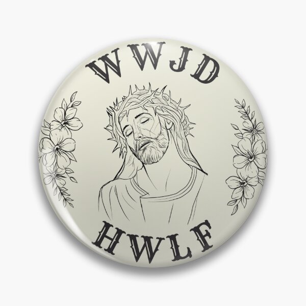 Item preview, WWJD and HWLF Jesus Sticker designed and sold by Cool Gal, Cool Cats.
