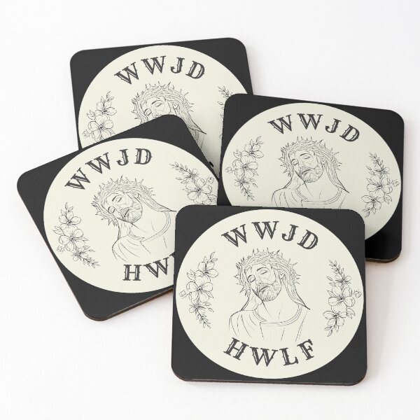 Item preview, WWJD and HWLF Jesus Sticker designed and sold by Cool Gal, Cool Cats.
