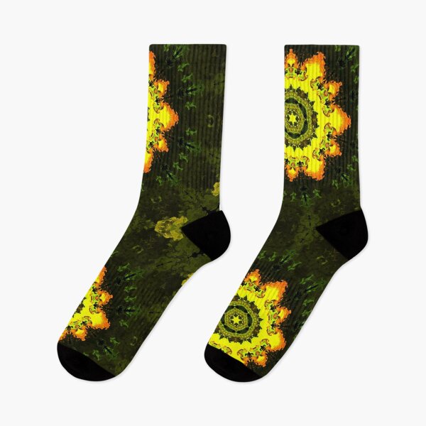 Artikelvorschau, Psychedelisches Kaleidoskop Gelbe und Grüne Blume entworfen und verkauft von WormholeOrbital.