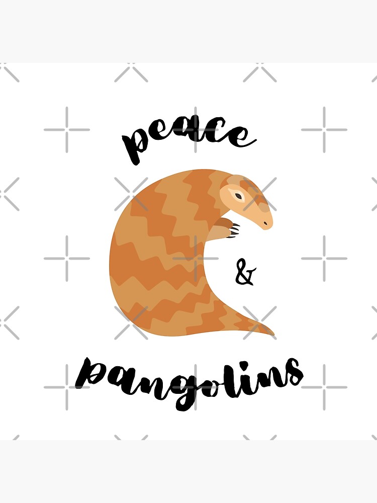 Discover Peace and pangolins - Cute Endangered Pangolin design Premium Matte Vertical Poster