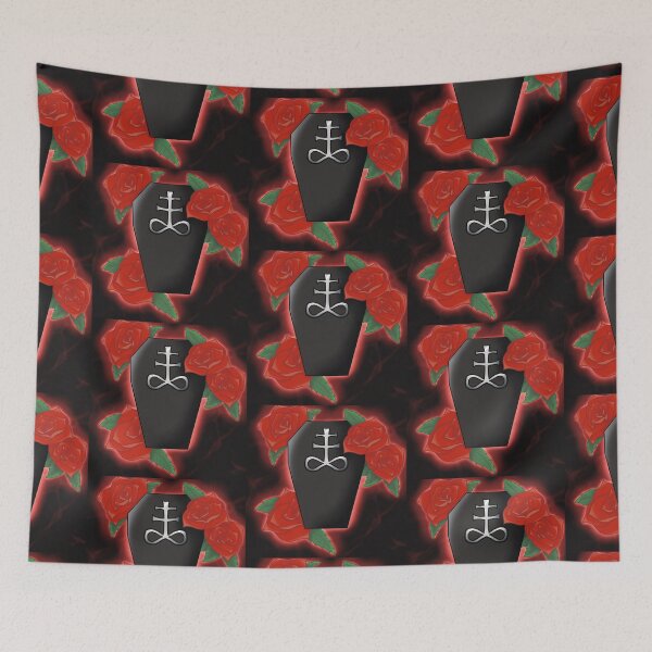 Item preview, Goth Rose Coffin Tattoo Flash Design designed and sold by ZombieCheshire.