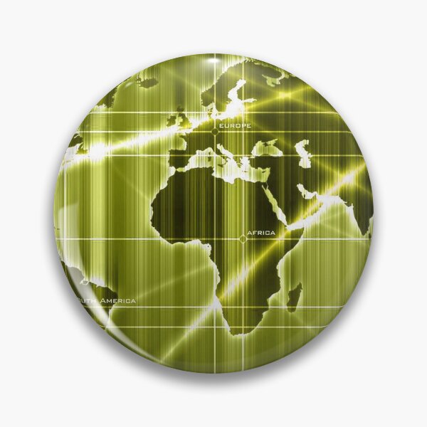 Item preview, Shining Digital World Map - Yellow designed and sold by NexusArts.