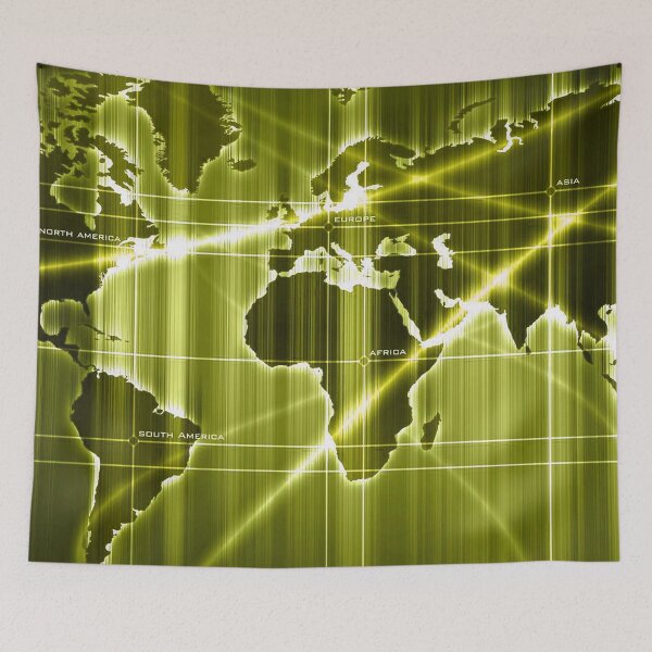Item preview, Shining Digital World Map - Yellow designed and sold by NexusArts.