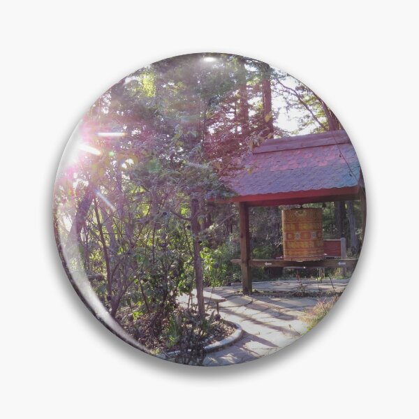 Item preview, Sunburst and Tibetan Prayer Wheel in the Forest designed and sold by happynaturalist.