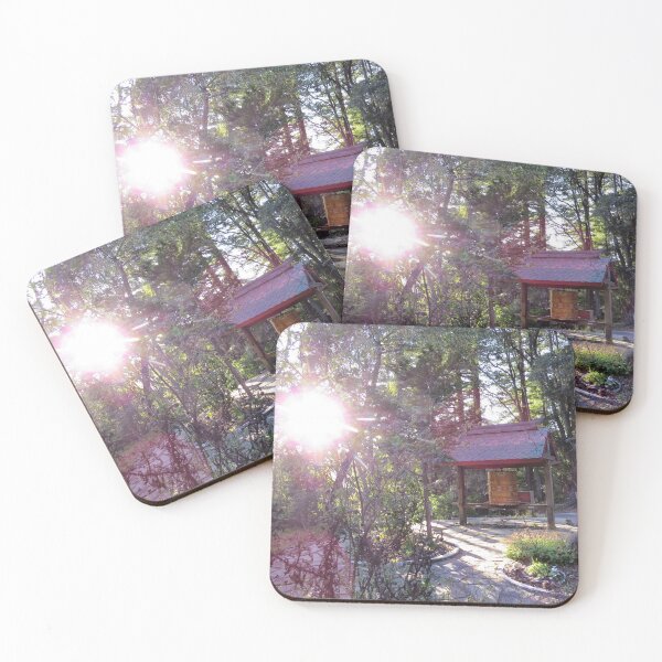 Item preview, Sunburst and Tibetan Prayer Wheel in the Forest designed and sold by happynaturalist.