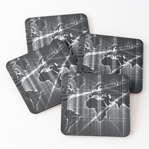 Item preview, Shining Digital World Map - Silver designed and sold by NexusArts.