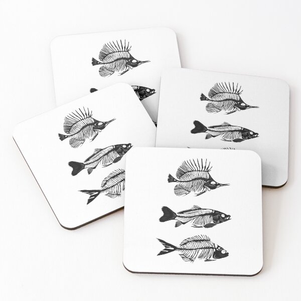 Item preview, Three Skeleton Fish designed and sold by KaczkaPrints.