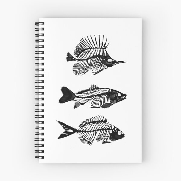 Item preview, Three Skeleton Fish designed and sold by KaczkaPrints.