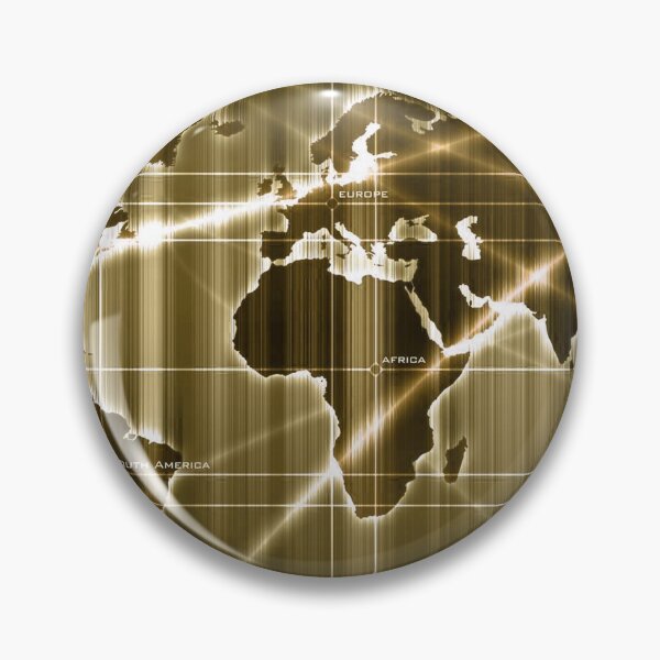 Item preview, Shining Digital World Map - Gold designed and sold by NexusArts.