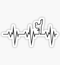 taekwondo heart beat korea martial art Sticker