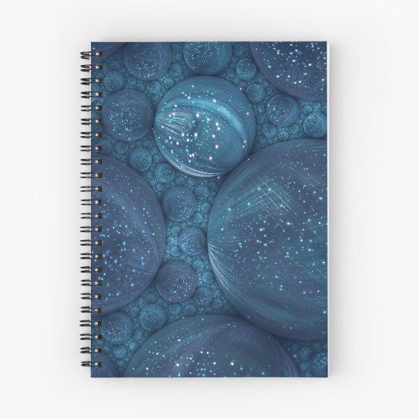Item preview, Arte fractal abstracto con temática espacial azul 'Lleno de estrellas' designed and sold by Holmes-Ja.