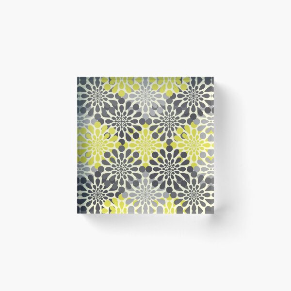 Item preview, Yellow and Gray Flower Pattern designed and sold by katiemarie2013.