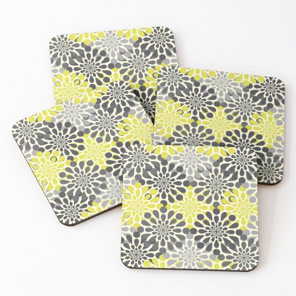 Item preview, Yellow and Gray Flower Pattern designed and sold by katiemarie2013.