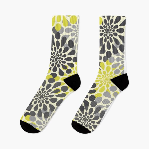 Item preview, Yellow and Gray Flower Pattern designed and sold by katiemarie2013.