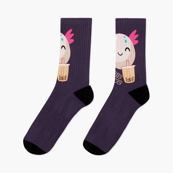 Item preview, Bubble Tea Love Leucistic Axolotl  designed and sold by lazarosdesign.