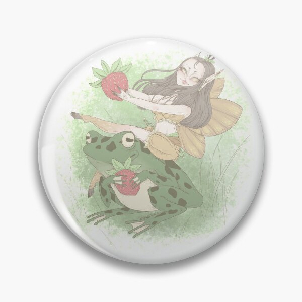 Item preview, Strawberry moth fairy and frog friend designed and sold by Shereen Keshvadian.