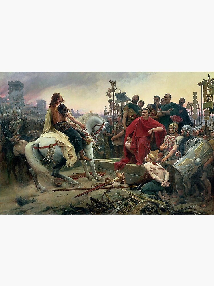 Celtic leader Vercingetorix surrenders to Caesar by edsimoneit