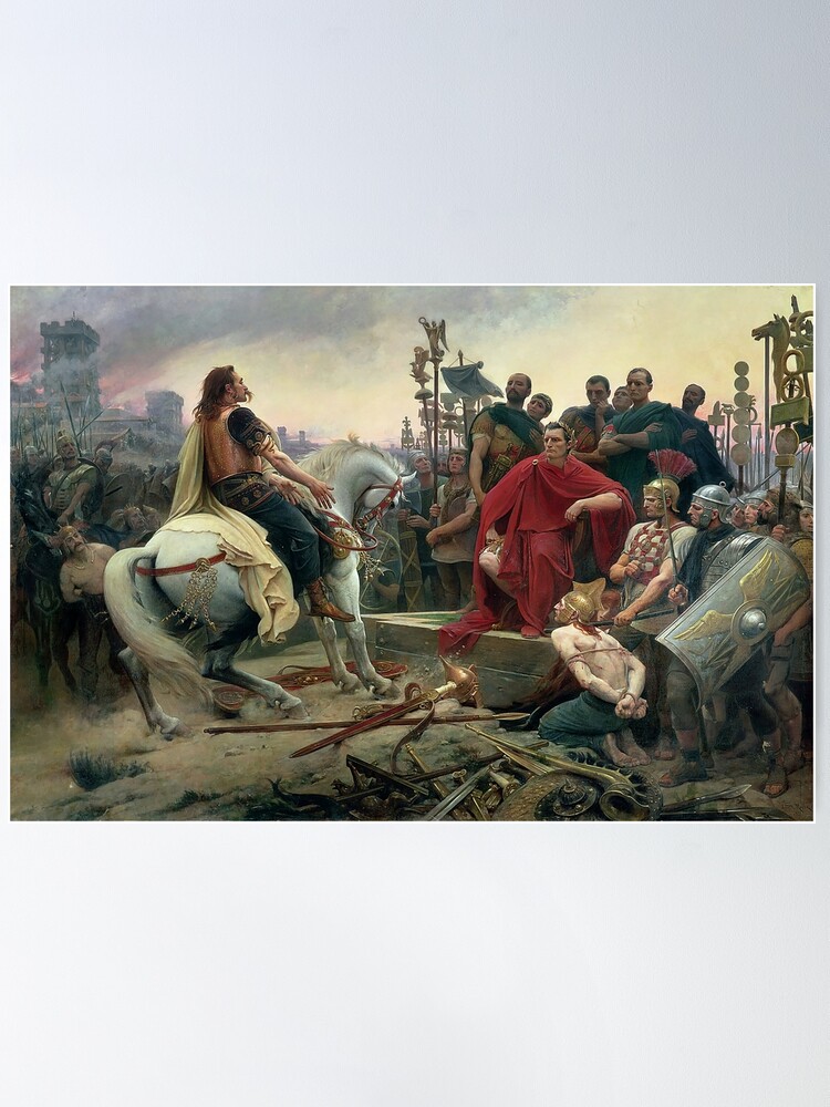 Alternate view of Celtic leader Vercingetorix surrenders to Caesar Poster