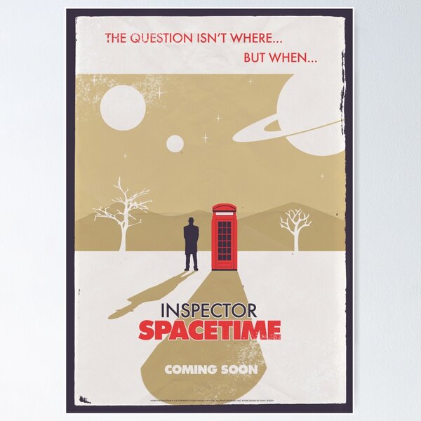 Vista previa del artículo con la obra «Inspector espacio-tiempo», diseñado y vendido por Jonny Eveson.
