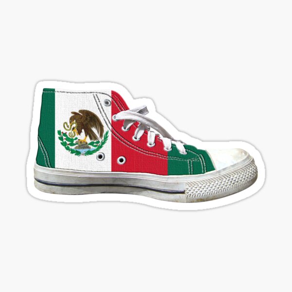 hjælpe etikette så meget Hi Top Mexico Basketball Shoe Flag" Sticker for Sale by admurphyphotos |  Redbubble