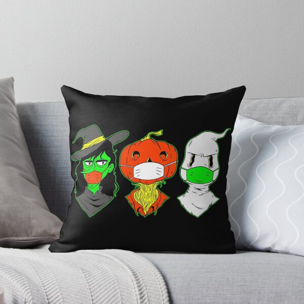 Item preview, halloween face mask pumpkin witch ghost designed and sold by Gossip Rag.