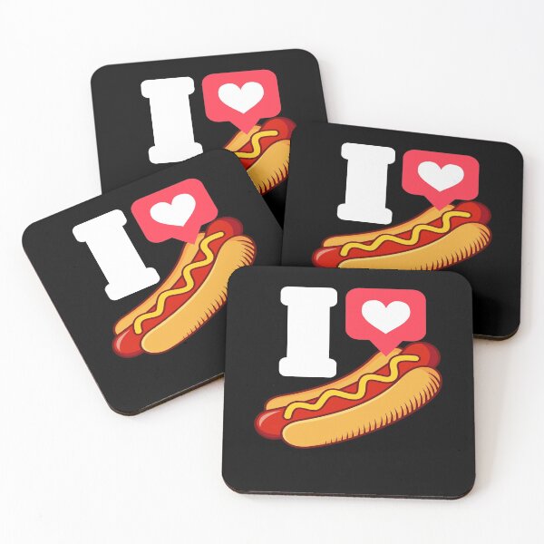 Item preview, I Love Hot Dogs Fast Food Sausages designed and sold by MooonTees.