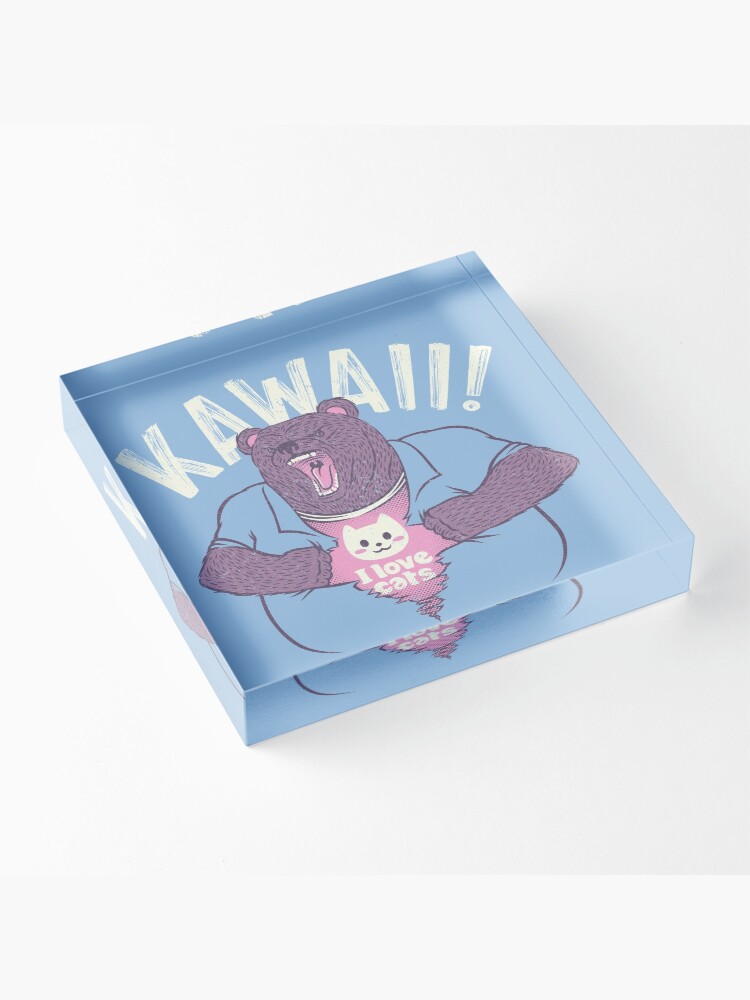 Thumbnail 3 of 5, Acrylic Block, Mad Bear I Love Cats Inside designed and sold by tobiasfonseca.