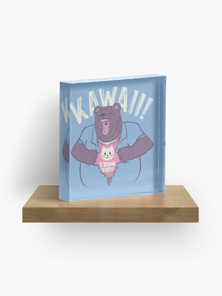 Thumbnail 1 of 5, Acrylic Block, Mad Bear I Love Cats Inside designed and sold by tobiasfonseca.