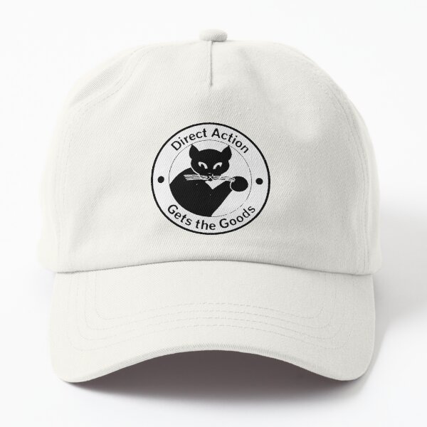 Direct Action Gets The Goods - Anarchist Black Cat Logo Dad Hat