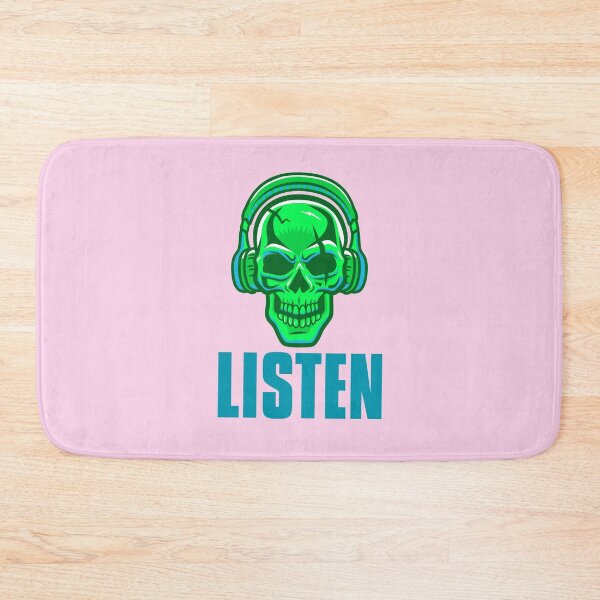 Item preview, Listen to the Music Skull with Headphones PINK Theme designed and sold by IrinchiDE.