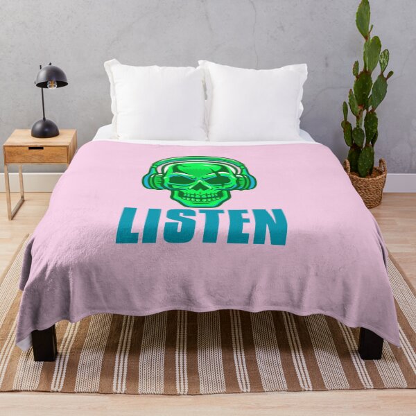 Item preview, Listen to the Music Skull with Headphones PINK Theme designed and sold by IrinchiDE.
