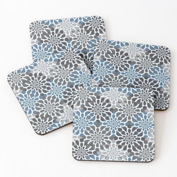 Item preview, Blue and Gray Flower Pattern designed and sold by katiemarie2013.