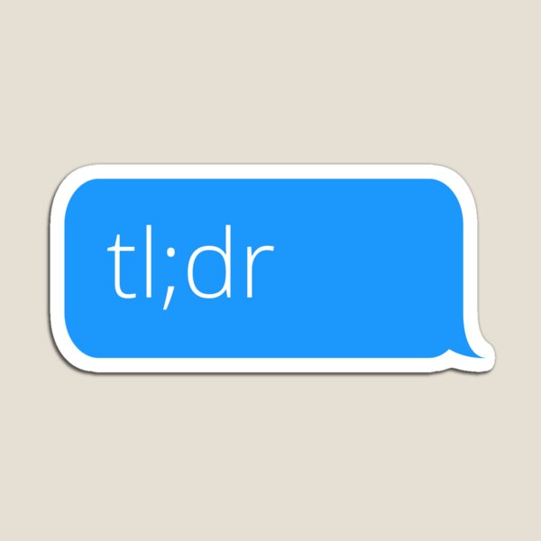 Item preview, tl;dr, too long didn't read designed and sold by ramenrose.