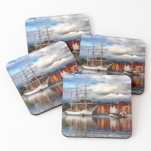 Item preview, Tall Ship en el puerto de Bergen designed and sold by Kathy Weaver.