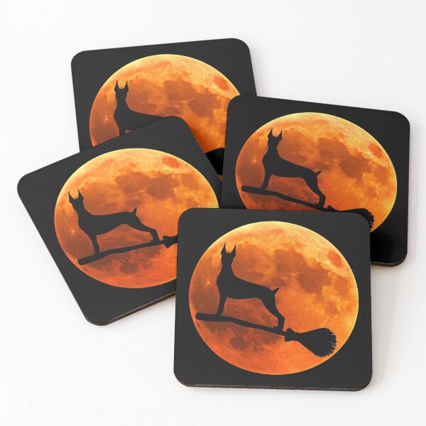 Item preview, Doberman Dog Silhouette Moon Halloween Dobermann designed and sold by alaechamlal.