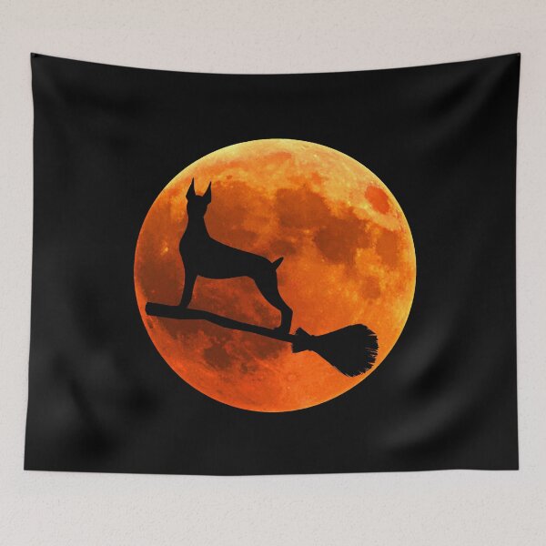 Item preview, Doberman Dog Silhouette Moon Halloween Dobermann designed and sold by alaechamlal.