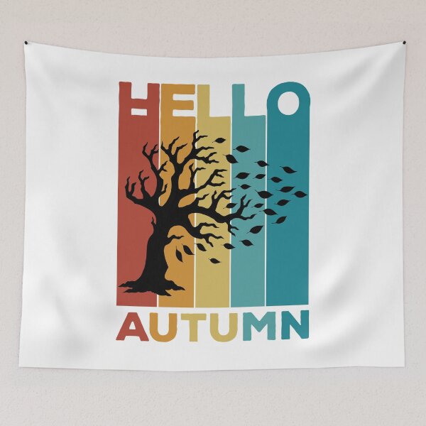 Item preview, Hello Autumn - Retro Vintage Design for Fall lovers designed and sold by Kipcio.