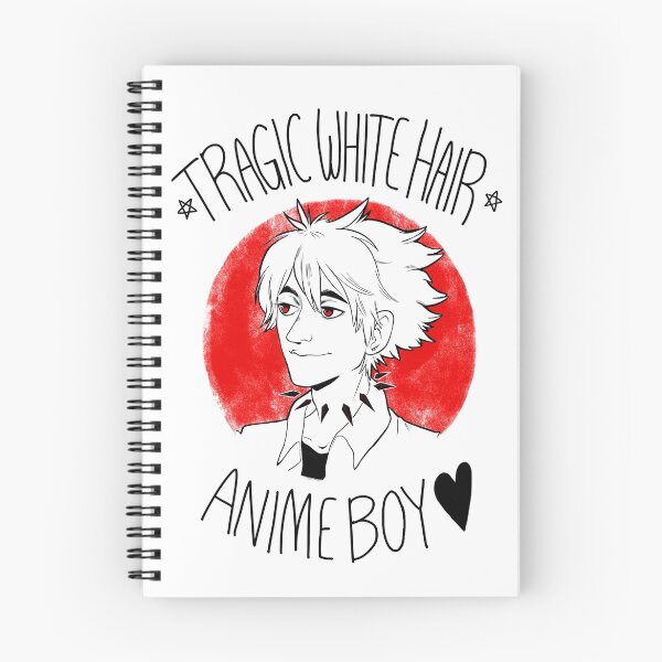 Item preview, Tragic White Hair Anime Boy designed and sold by riadoodles.